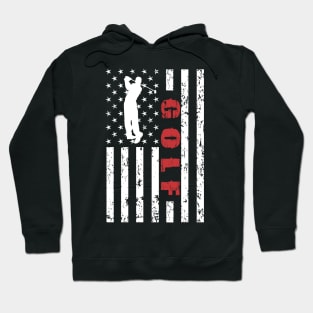 Golf American Flag - US Sports Hoodie